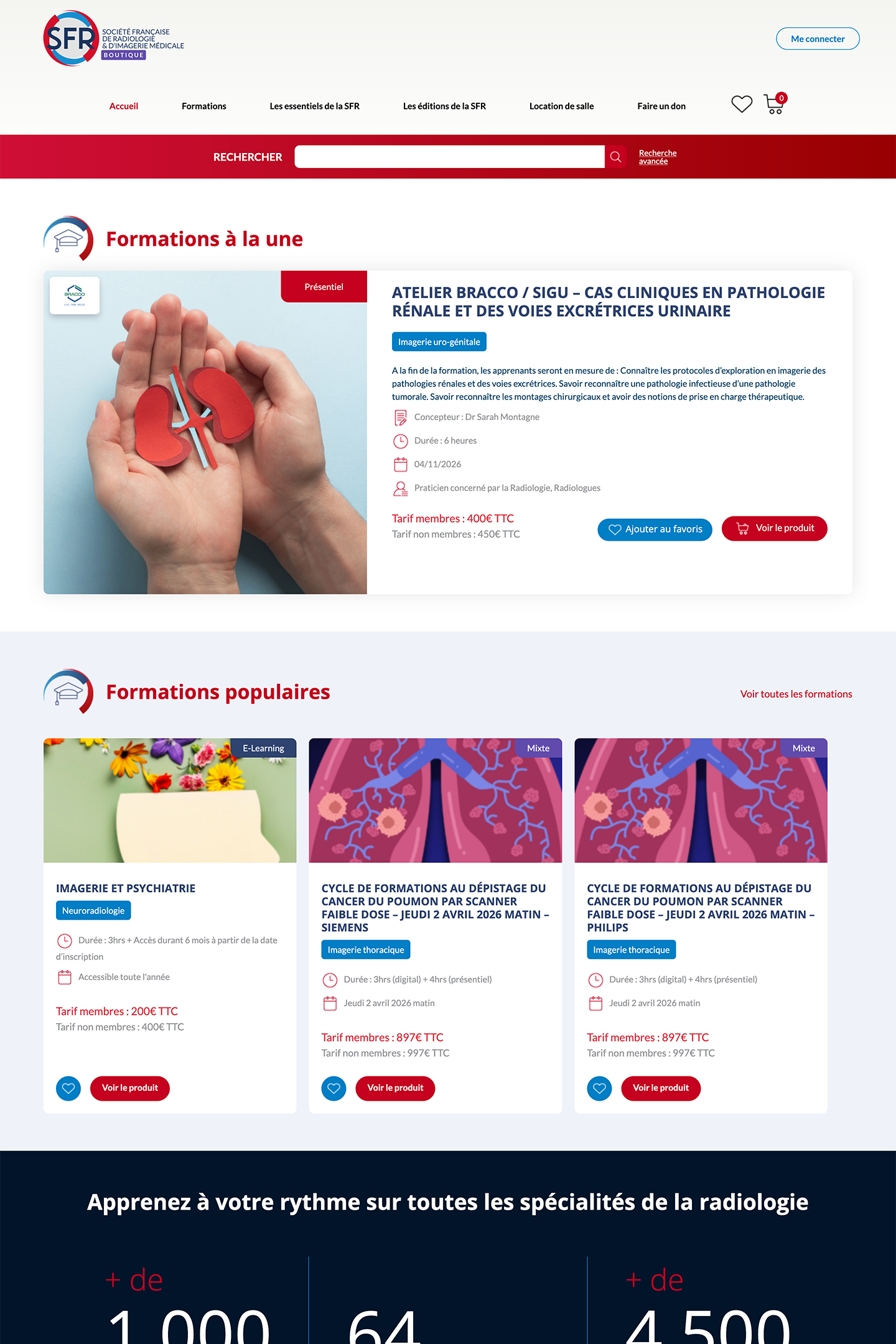 Capture du site eBoutiques.fr réalisé par l'Agence KN