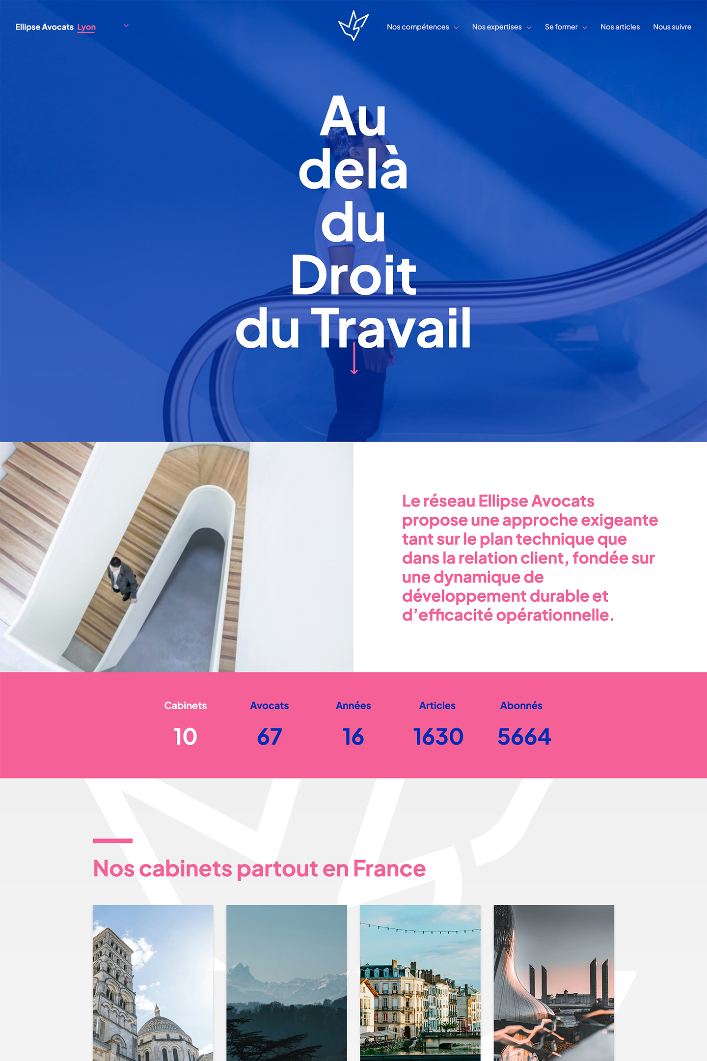Capture du site Ellipse Avocats réalisé par l'Agence KN