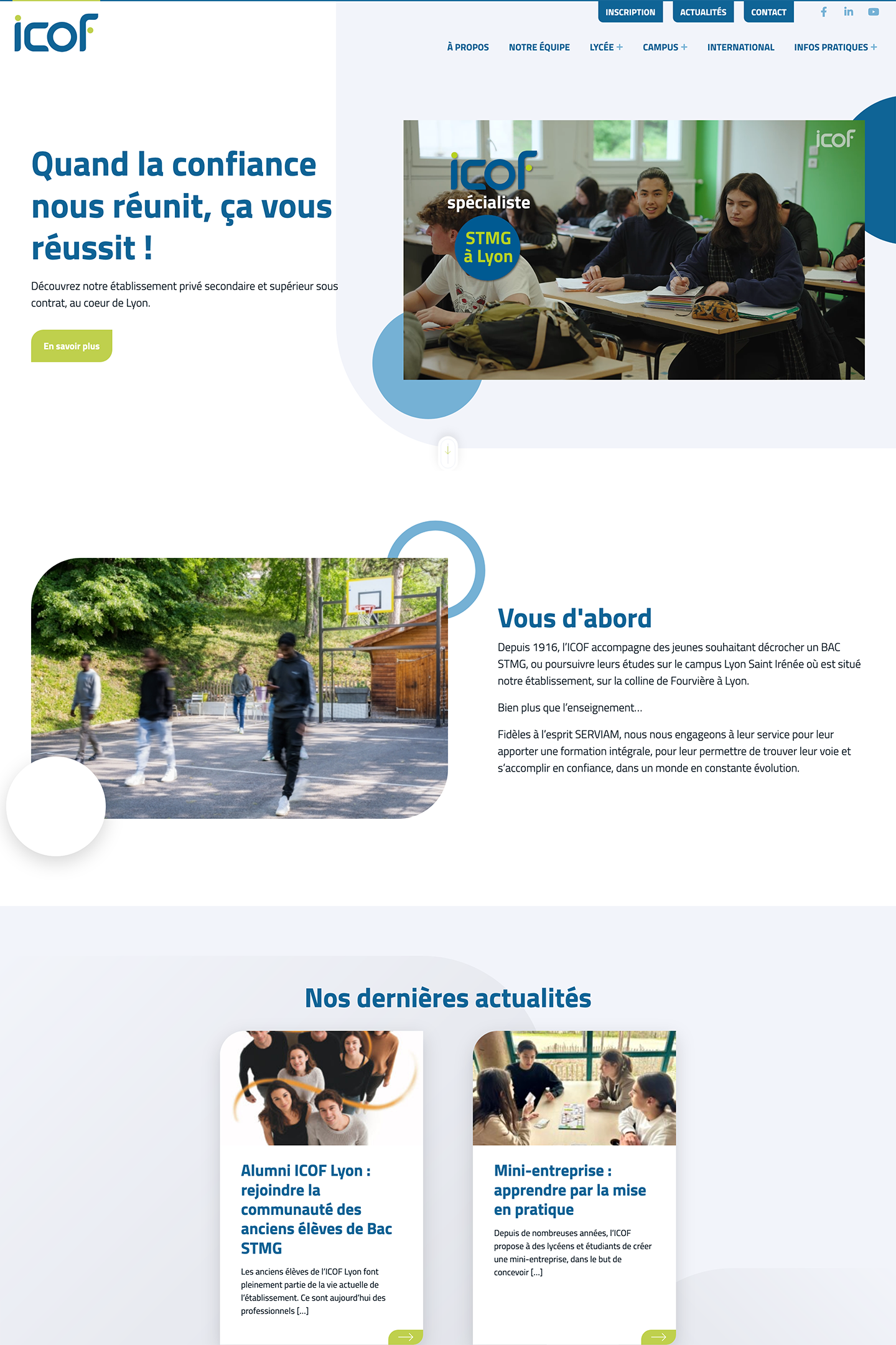 Capture du site ICOF réalisé par l'Agence KN