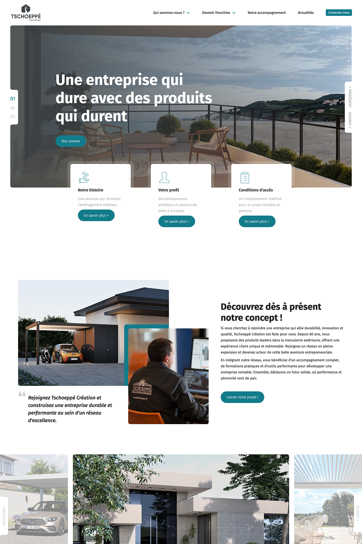 Capture du site Tschoeppé réalisé par l'Agence KN
